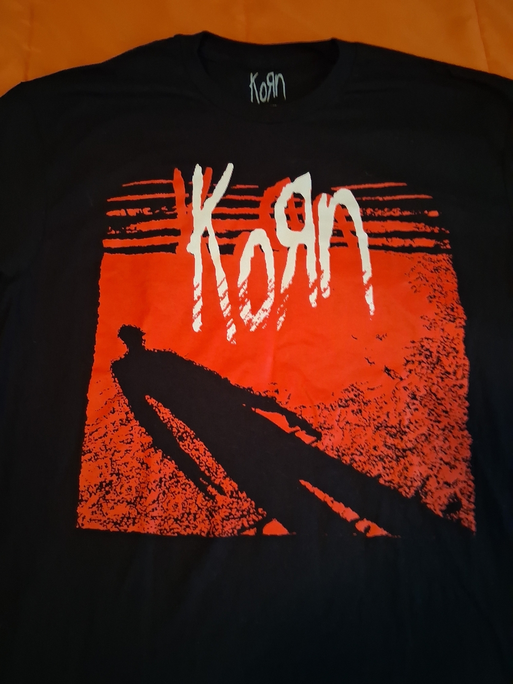 Korn Black Graphic T-Shirt Red Print Short Sleeve Size L/G (42/44) - Picture 2 of 5